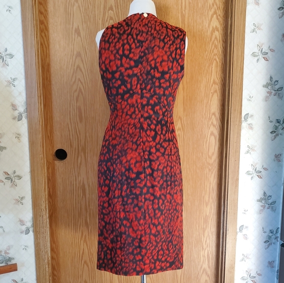 Authentic Versace Collection red/black cutout triangle sheath dress size 46/10 - Picture 7 of 14